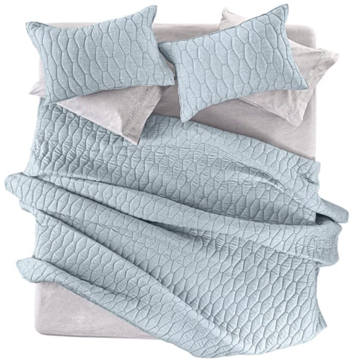 Κουβερλί Diamante (Σετ 2τμχ) Light Petrol Guy Laroche Μονό 160x240cm Microfiber