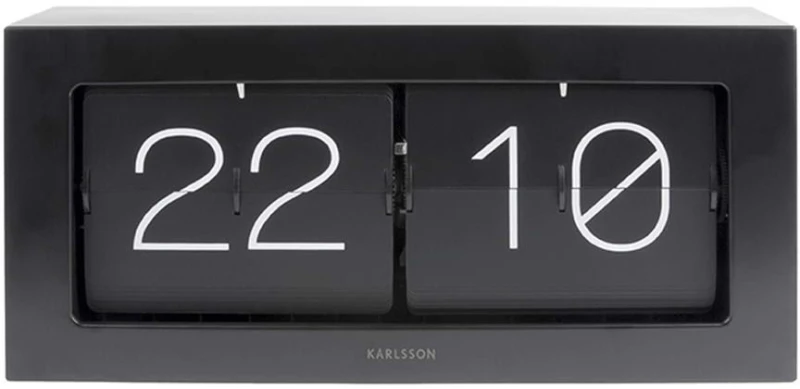 Ρολόι Επιτραπέζιο Boxed Flip XL KA5642BK 37x9x17,5cm Black Karlsson Ξύλο