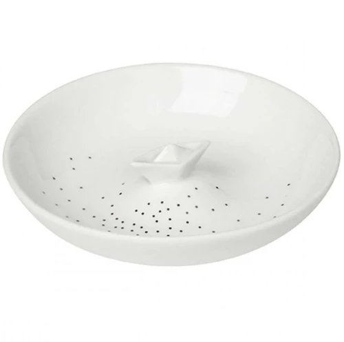 Διακοσμητικό Μπωλ Boat LBTRD0013595 Φ9,5x3,5cm White-Gold Raeder Πορσελάνη,Γυαλί