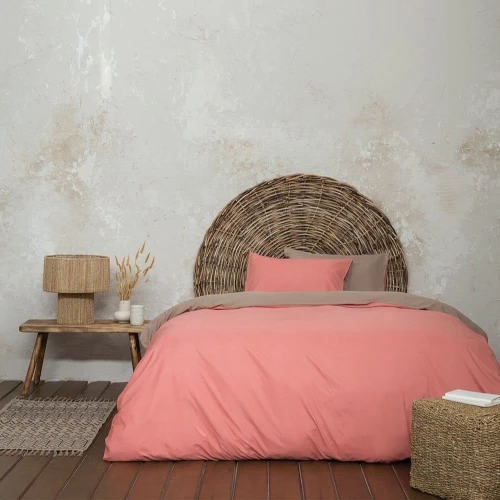 Παπλωματοθήκη Abalone (Σετ 3τμχ) Brown - Terracotta Nima Υπέρδιπλο 220x240cm Microfiber