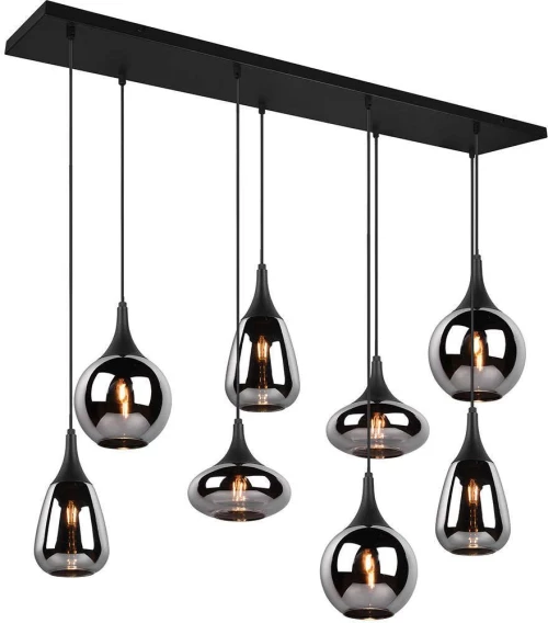Φωτιστικό Οροφής - Ράγα Lumina 317000832 121x34x150cm 8xE14 40W Black Trio Lighting