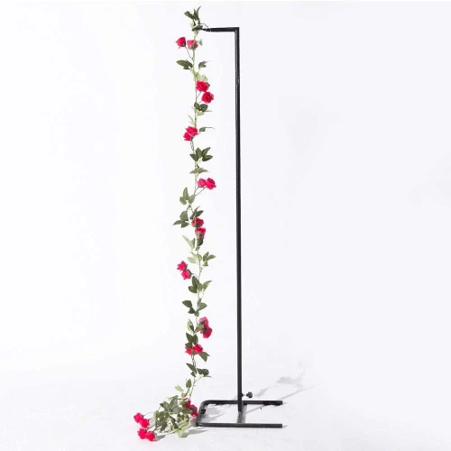 Τεχνητή Γιρλάντα Τριαντάφυλλο 8851-7 210cm Fuchsia Supergreens Πολυαιθυλένιο