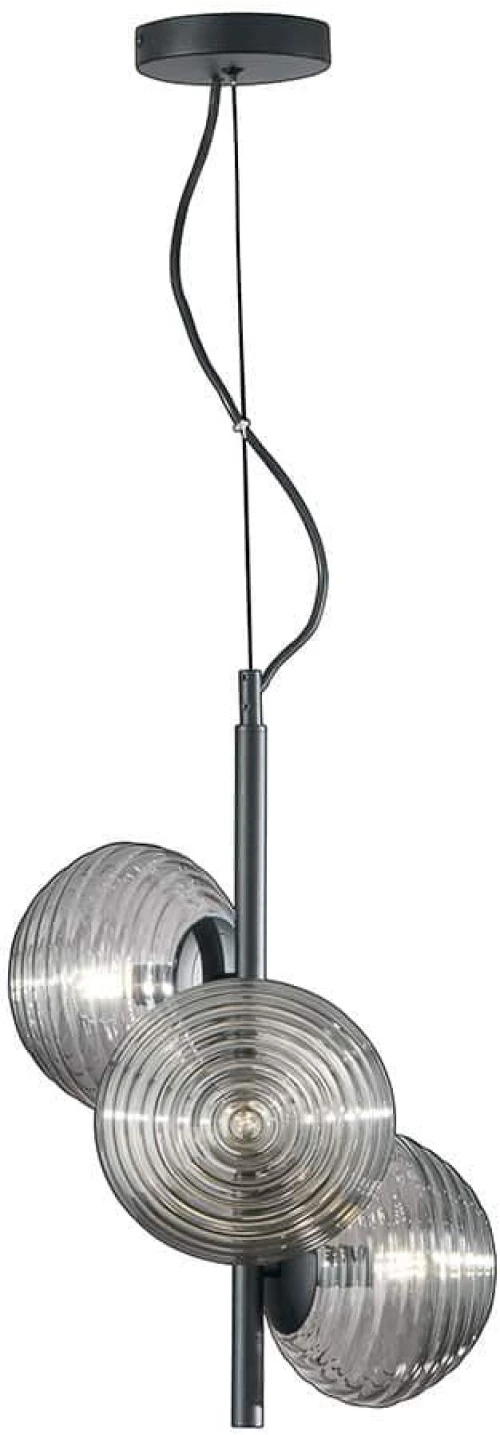 Φωτιστικό Οροφής Κρεμαστό I-Ripple-S3-NER E27 165x32,5cm Black Luce Ambiente Design
