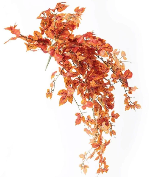 Τεχνητός Κρεμαστός Σφένδαμος 6751-7 90cm Orange Supergreens Πολυαιθυλένιο