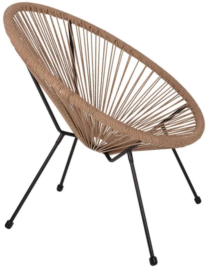 Πολυθρόνα Φωλιά Acapulco HM5871.01 70x73x79cm Twisted Wicker Black