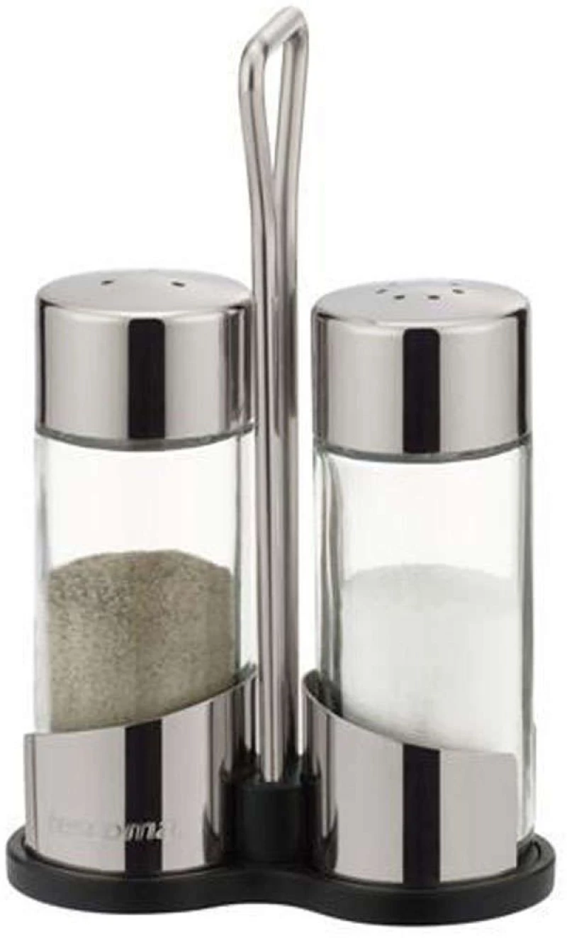 Αλατοπίπερο Σε Βάση (Σετ 3Τμχ) 650320 Inox-Clear Tescoma Ανοξείδωτο,Γυαλί
