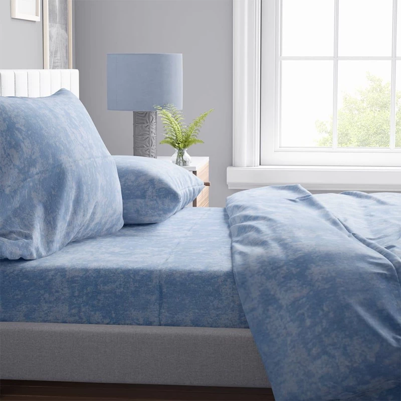 Σεντόνι Shadow 14 Sky Blue DimCol Υπέρδιπλο 240x270cm Βαμβάκι-Πολυέστερ