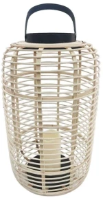 Φανάρι Με Κερί Led 00.06.61157 29x48cm Natural Rattan