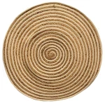 Σουπλά Ριγέ 00.06.67430 Φ70cm Natural-White Βαμβάκι, Ψάθα