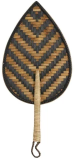 Διακοσμητικό Επιτοίχιο Φύλλο 02.1125514 64cm Natural-Black Ψάθα