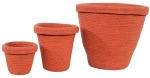 Κασπώ Σετ 3Τμχ Γλάστρες LOR-BSK-POTS Terracota Lorena Canals 100% Βαμβάκι