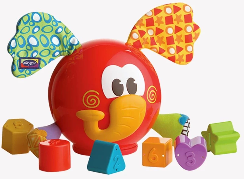 Εκπαιδευτικό Παιχνίδι Με Σχήματα Elephant Shape Sorter 0180262 20,5cm 12+ Μηνών Multi Playgro