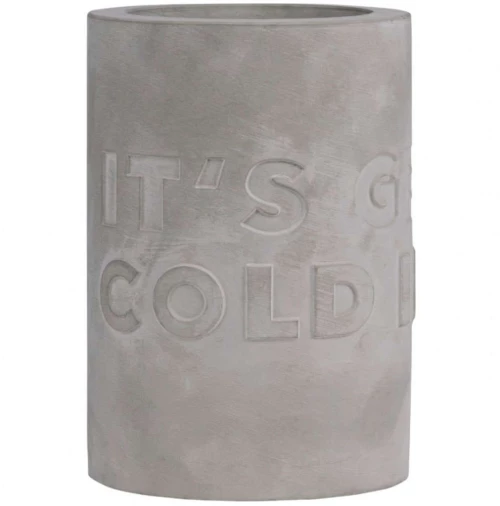 Σαμπανιέρα It's Getting Cold RD0016996 Φ10x15cm Grey Yamazaki Τσιμέντο