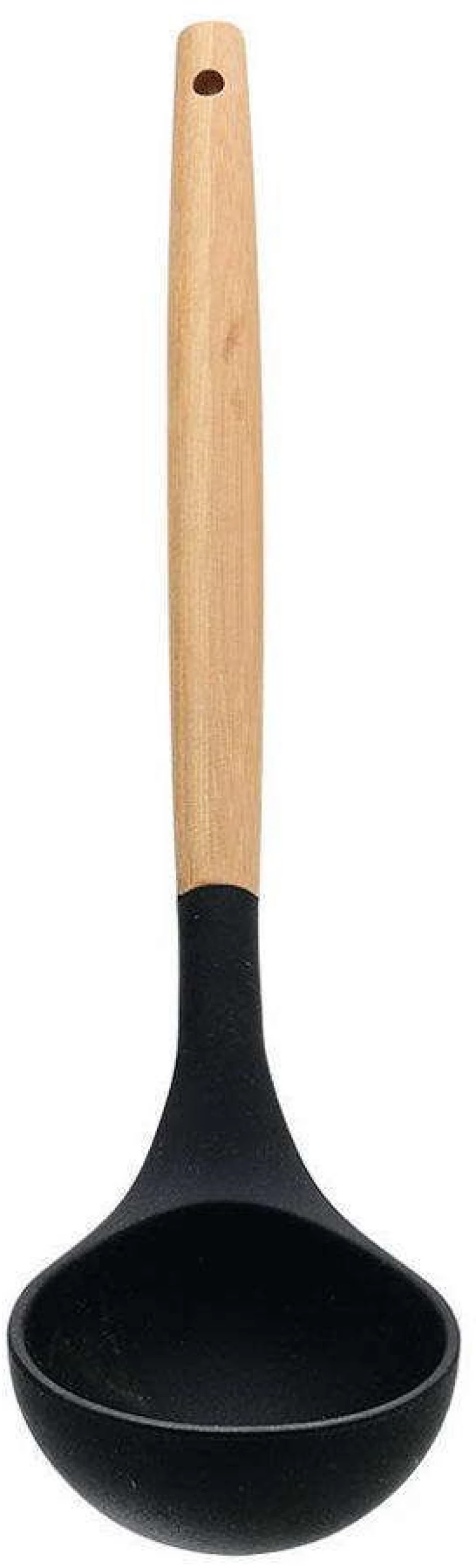Κουτάλα Βαθιά 01-14612 31,5x7,7x6,7cm Black-Natural Estia Bamboo,Σιλικόνη