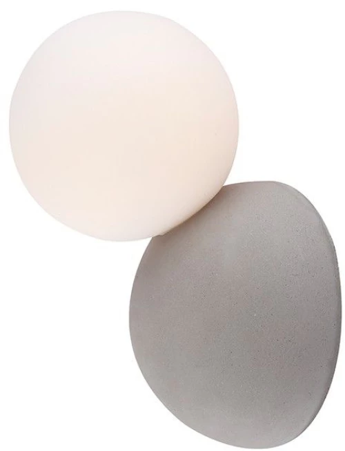 Φωτιστικό Τοίχου - Απλίκα MK421W19G 1ΧG9 19Χ12Χ12 Grey-White Aca Decor Τσιμέντο
