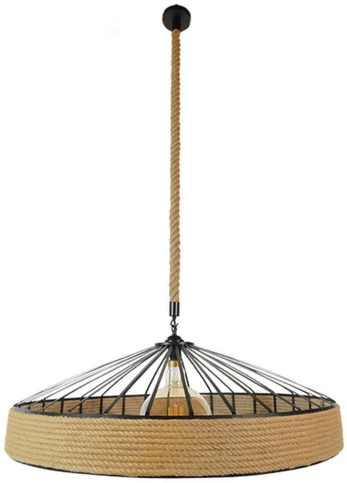 Φωτιστικό Οροφής Sahara 01416 1xΕ27 Φ80x25cm Black-Beige GloboStar