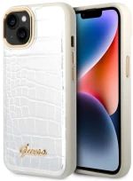 Θήκη Προστασίας iphone 14 Plus "Croco Collection" GUHCP14MHGCRHS White Guess
