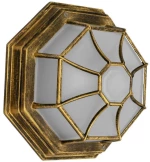 Φωτιστικό Οροφής - Πλαφονιέρα Ruby 00914 1xE27 27x27x12cm Gold-Bronze GloboStar