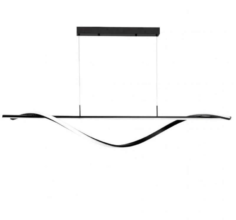Φωτιστικό Οροφής - Ράγα 6084-BL 120cm Led 3400lm 40W Black Inlight