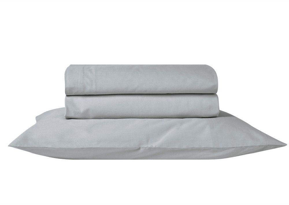 Σεντόνι Essential 22 Με Λάστιχο Light Grey Kentia ΗμίΔιπλό 120x235cm 100% Πενιέ Βαμβάκι