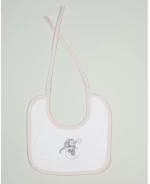 Σαλιάρα Με Κέντημα Dreaming Elephant 168 White DimCol 25x25cm 100% Βαμβάκι