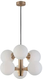Φωτιστικό Οροφής Glοbe 3094400 Gold-White Viokef Μέταλλο,Γυαλί