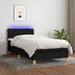 ΚΡΕΒΑΤΙ BOXSPRING ΜΕ ΣΤΡΩΜΑ & LED ΜΑΥΡΟ 90X200 ΕΚ. ΥΦΑΣΜΑΤΙΝΟ 3133927