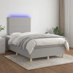 ΚΡΕΒΑΤΙ BOXSPRING ΜΕ ΣΤΡΩΜΑ & LED ΑΝ.ΓΚΡΙ 120X200 ΕΚ ΥΦΑΣΜΑΤΙΝΟ 3135341