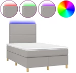 ΚΡΕΒΑΤΙ BOXSPRING ΜΕ ΣΤΡΩΜΑ & LED ΑΝ.ΓΚΡΙ 120X200 ΕΚ ΥΦΑΣΜΑΤΙΝΟ 3135341