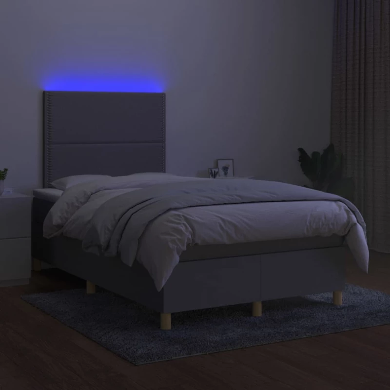 ΚΡΕΒΑΤΙ BOXSPRING ΜΕ ΣΤΡΩΜΑ & LED ΑΝ.ΓΚΡΙ 120X200 ΕΚ ΥΦΑΣΜΑΤΙΝΟ 3135341