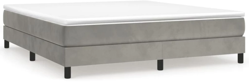 ΚΡΕΒΑΤΙ BOXSPRING ΜΕ ΣΤΡΩΜΑ ΑΝΟΙΧΤΟ ΓΚΡΙ 180X200 ΕΚ. ΒΕΛΟΥΔΙΝΟ 3144345