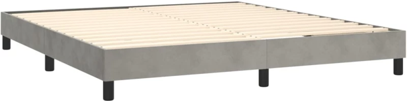 ΚΡΕΒΑΤΙ BOXSPRING ΜΕ ΣΤΡΩΜΑ ΑΝΟΙΧΤΟ ΓΚΡΙ 180X200 ΕΚ. ΒΕΛΟΥΔΙΝΟ 3144345