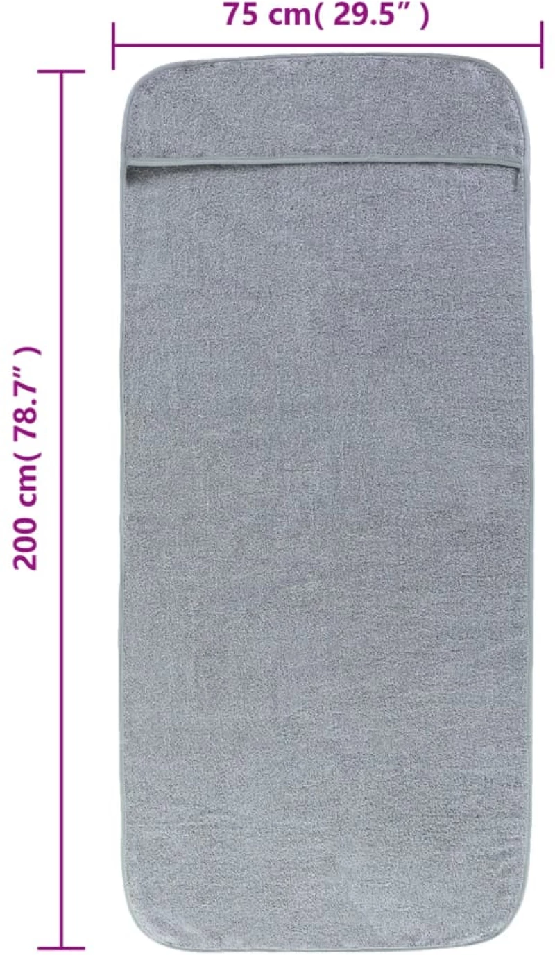 ΠΕΤΣΕΤΕΣ ΘΑΛΑΣΣΗΣ 2 ΤΕΜ. ΓΚΡΙ 75 X 200 ΕΚ. ΎΦΑΣΜΑ 400 GSM 362672