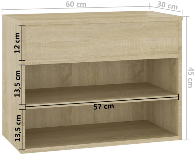 ΠΑΠΟΥΤΣΟΘΗΚΗ SONOMA ΔΡΥΣ 60 X 30 X 45 ΕΚ. ΑΠΟ ΜΟΡΙΟΣΑΝΙΔΑ 808741