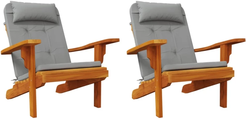 ΜΑΞΙΛΑΡΙΑ ΚΑΡΕΚΛΑΣ ADIRONDACK 2 ΤΕΜ. ΓΚΡΙ ΑΠΟ ΎΦΑΣΜΑ OXFORD 361831