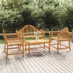 ΣΑΛΟΝΙ ΚΗΠΟΥ ΣΕΤ 4 ΤΕΜΑΧΙΩΝ ΑΠΟ ΜΑΣΙΦ ΞΥΛΟ TEAK 3100779