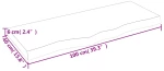 ΡΑΦΙ ΤΟΙΧΟΥ ΑΝΟΙΧΤΟ ΚΑΦΕ 100X40X6 ΕΚ. ΕΠΕΞΕΡΓ. ΜΑΣΙΦ ΞΥΛΟ ΔΡΥΟΣ 363685
