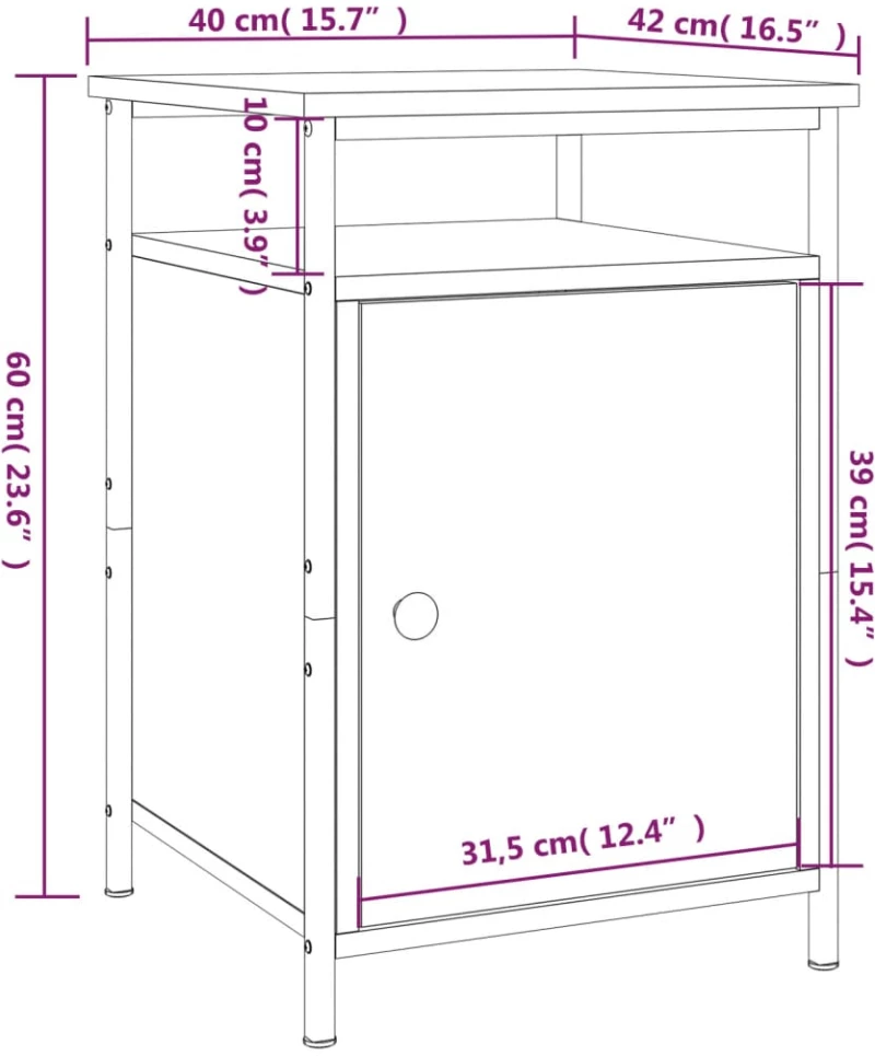 ΚΟΜΟΔΙΝΟ SONOMA ΔΡΥΣ 40 X 42 X 60 ΕΚ. ΑΠΟ ΕΠΕΞΕΡΓΑΣΜΕΝΟ ΞΥΛΟ 825865