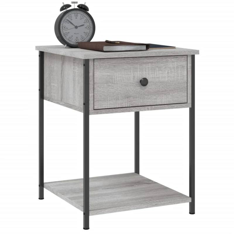 ΚΟΜΟΔΙΝΑ 2 ΤΕΜ ΓΚΡΙ SONOMA 44X45X58 ΕΚ. ΑΠΟ ΕΠΕΞΕΡΓΑΣΜΕΝΟ ΞΥΛΟ 825850