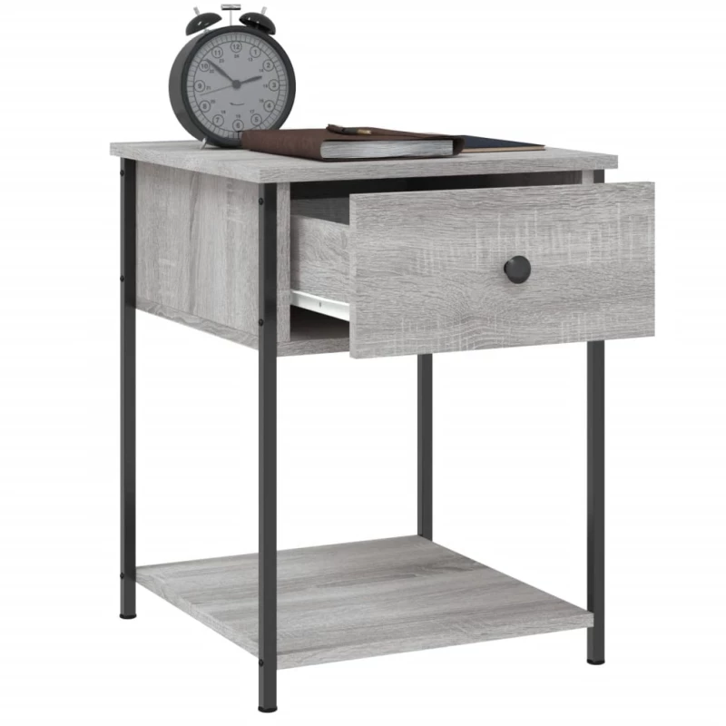 ΚΟΜΟΔΙΝΑ 2 ΤΕΜ ΓΚΡΙ SONOMA 44X45X58 ΕΚ. ΑΠΟ ΕΠΕΞΕΡΓΑΣΜΕΝΟ ΞΥΛΟ 825850