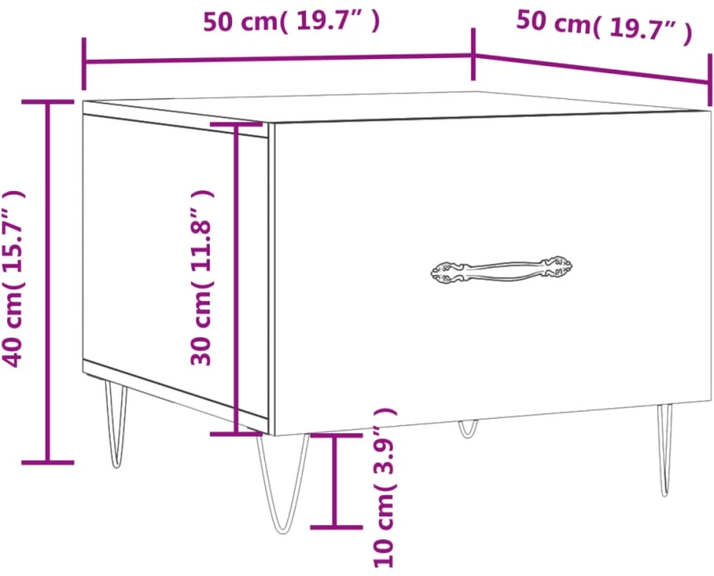 ΤΡΑΠΕΖΑΚΙ ΣΑΛΟΝΙΟΥ ΚΑΦΕ ΔΡΥΣ 50X50X40 ΕΚ. ΕΠΕΞΕΡΓΑΣΜΕΝΟ ΞΥΛΟ 829394