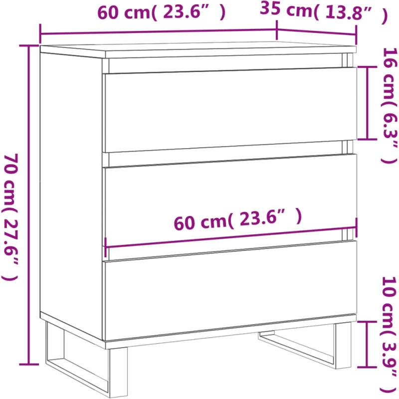ΝΤΟΥΛΑΠΙ ΓΚΡΙ SONOMA 60X35X70 ΕΚ. ΑΠΟ ΕΠΕΞΕΡΓΑΣΜΕΝΟ ΞΥΛΟ 827194