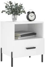 ΚΟΜΟΔΙΝΑ 2 ΤΕΜ. ΛΕΥΚΑ 40 X 35 X 47,5 ΕΚ. ΑΠΟ ΕΠΕΞΕΡΓΑΣΜΕΝΟ ΞΥΛΟ 827453