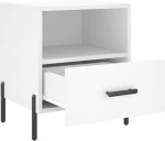 ΚΟΜΟΔΙΝΑ 2 ΤΕΜ. ΛΕΥΚΑ 40 X 35 X 47,5 ΕΚ. ΑΠΟ ΕΠΕΞΕΡΓΑΣΜΕΝΟ ΞΥΛΟ 827453
