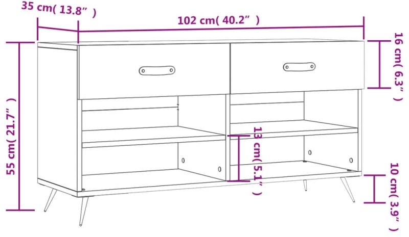 ΠΑΠΟΥΤΣΟΘΗΚΗ ΓΚΡΙ ΣΚΥΡ. 102X35X55 ΕΚ. ΑΠΟ ΕΠΕΞΕΡΓΑΣΜΕΝΟ ΞΥΛΟ 829712