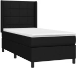 ΚΡΕΒΑΤΙ BOXSPRING ΜΕ ΣΤΡΩΜΑ & LED ΜΑΥΡΟ 80X200 ΕΚ. ΥΦΑΣΜΑΤΙΝΟ 3138271