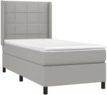 ΚΡΕΒΑΤΙ BOXSPRING ΜΕ ΣΤΡΩΜΑ ΑΝΟΙΧΤΟ ΓΚΡΙ 80X200 ΕΚ. ΥΦΑΣΜΑΤΙΝΟ 3131385