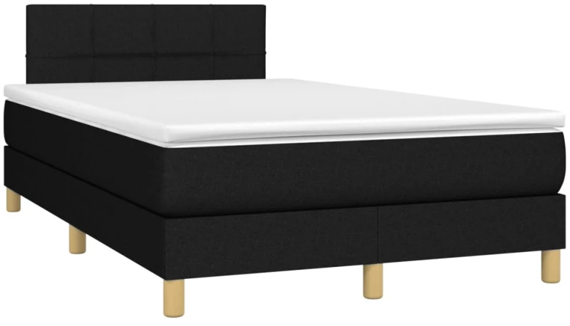 ΚΡΕΒΑΤΙ BOXSPRING ΜΕ ΣΤΡΩΜΑ & LED ΜΑΥΡΟ 120X200 ΕΚ. ΥΦΑΣΜΑΤΙΝΟ 3133703
