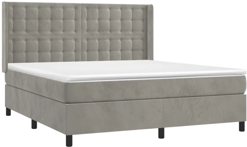 ΚΡΕΒΑΤΙ BOXSPRING ΜΕ ΣΤΡΩΜΑ & LED ΑΝ.ΓΚΡΙ 160X200 ΕΚ. ΒΕΛΟΥΔΙΝΟ 3139811