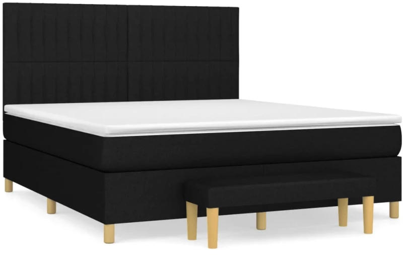 ΚΡΕΒΑΤΙ BOXSPRING ΜΕ ΣΤΡΩΜΑ ΜΑΥΡΟ 180X200 ΕΚ. ΥΦΑΣΜΑΤΙΝΟ 3137335